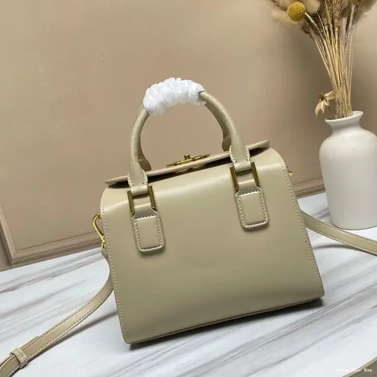 Boston Khaki Calfskin Box Dior Bag Small 0309