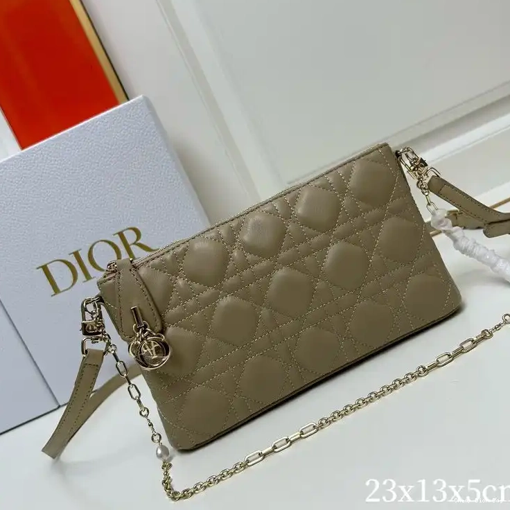 Mini Bag Cannage Khaki Lambskin Midi Dior 0311