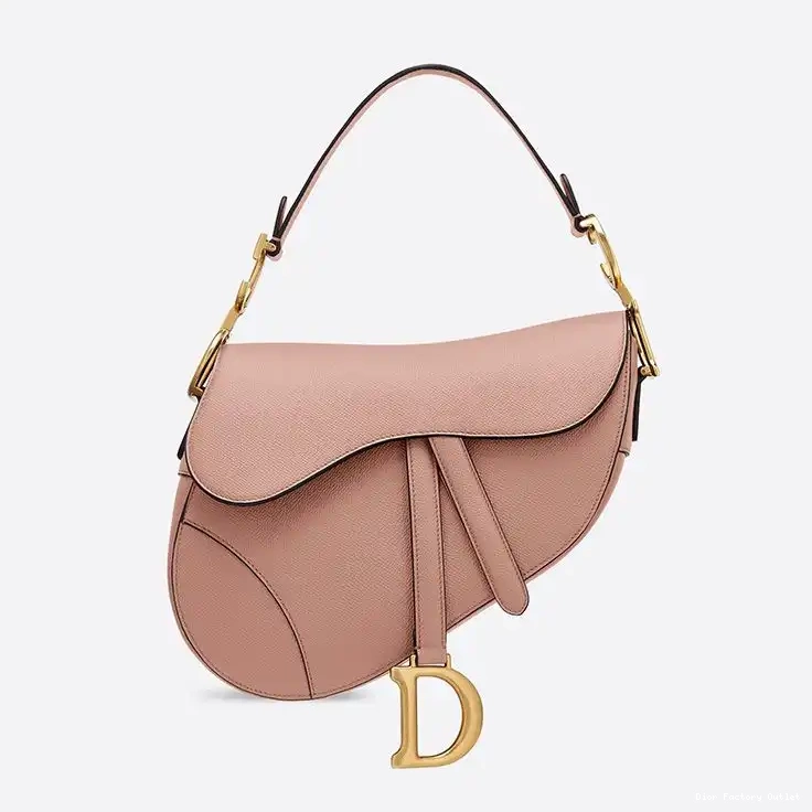 Calfskin Saddle Apricot Bag Grained Dior 0308