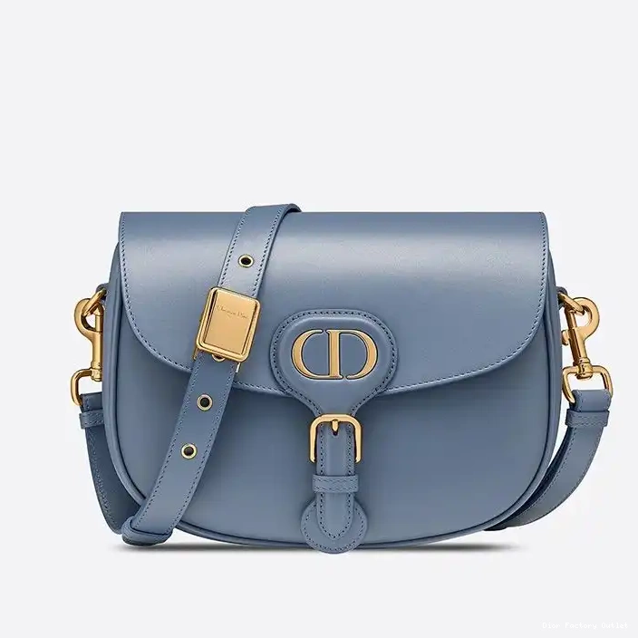 Calfskin Medium Sky Bobby Bag Box Blue Dior 0308