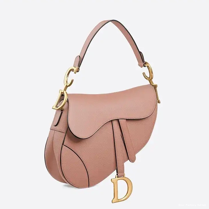 Dior Outlet Calfskin Saddle Apricot Bag Grained Dior 0308