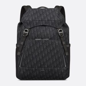 1EIBA187YKY_H03E 8 Backpack with Flap Black