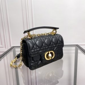 M9272 Mini Dior Jolie Top Handle Bag Black