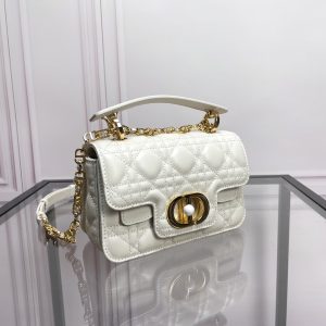 M9272 Mini Dior Jolie Top Handle Bag White